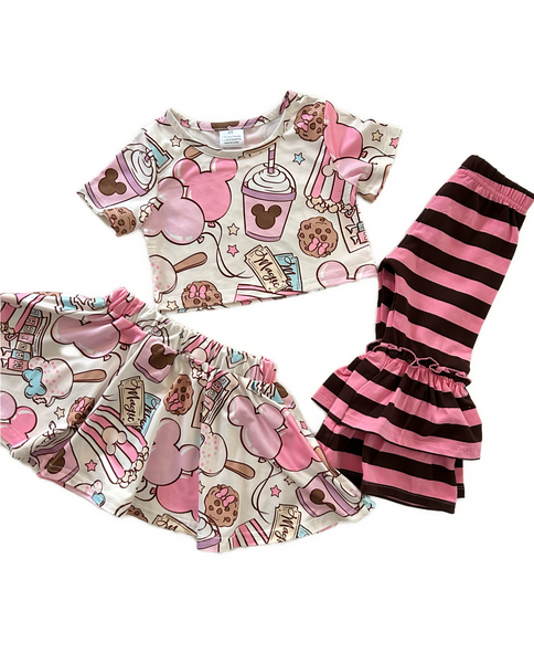 Disney Snacks Top & Skirt
