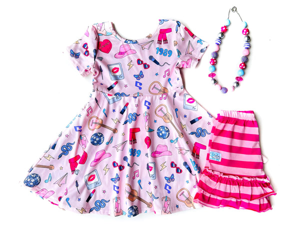 DOORBUSTER Pink Tour Twirl dress