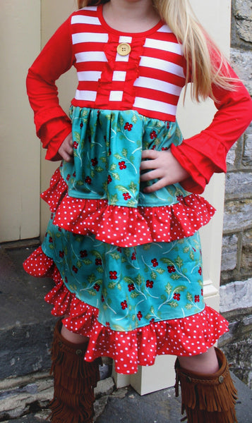 Vintage Turquoise Holiday dress