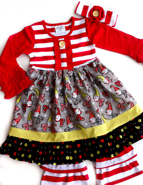 City Sidewalks Snowman dress