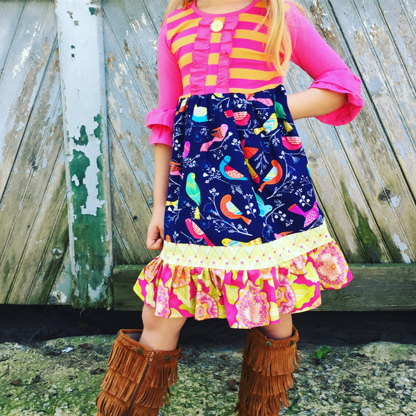 Pretty Bird 3/4 sleeve dress