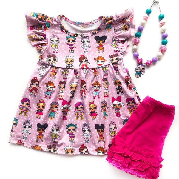 VIP 2 piece tunic & shorts (sz 2)