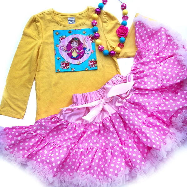 Fancy Nancy shirt & skirt