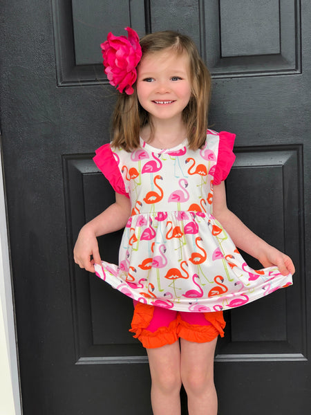 Flamingo tunic & shorts