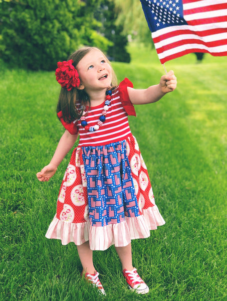 Patriotic Floral dress