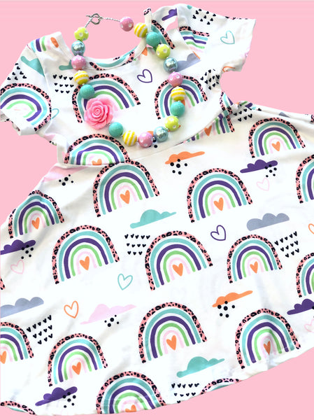 Rainbow twirl dress