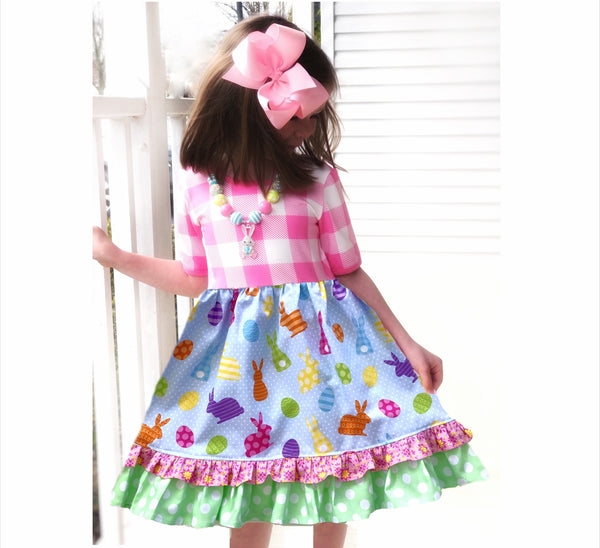 Plaid Egg Hunt dress