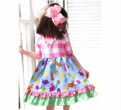 Plaid Egg Hunt dress