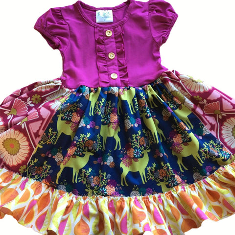 girls fall deer dress