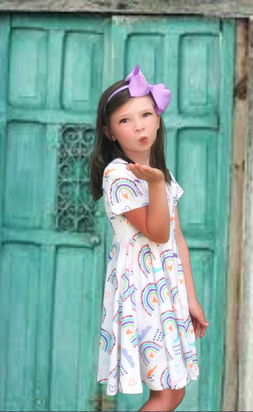 Rainbow twirl dress
