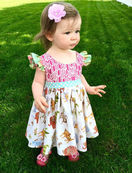 girl's animal Jungle dress