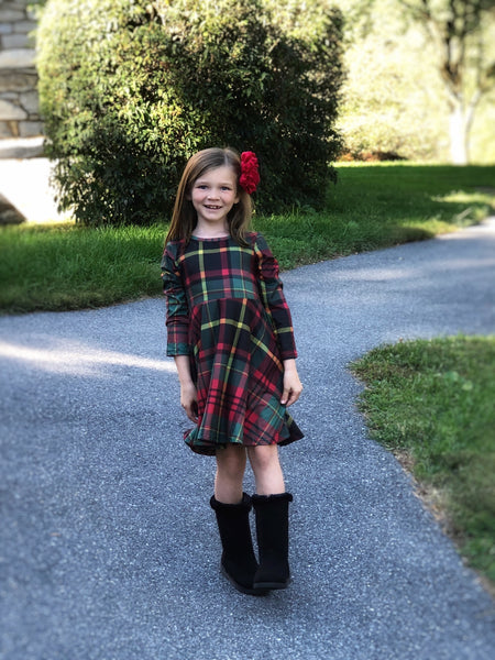 Holiday Plaid Twirl dress